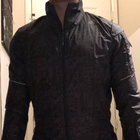 Adidas running jacket men’s medium black TKO GRAPH - Picture 1 of 7